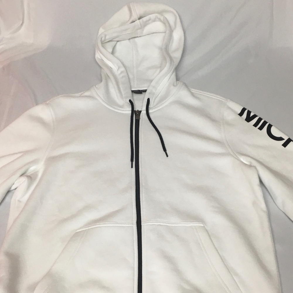 Michael Kors Logo-Print Zipper Hoodie NEW